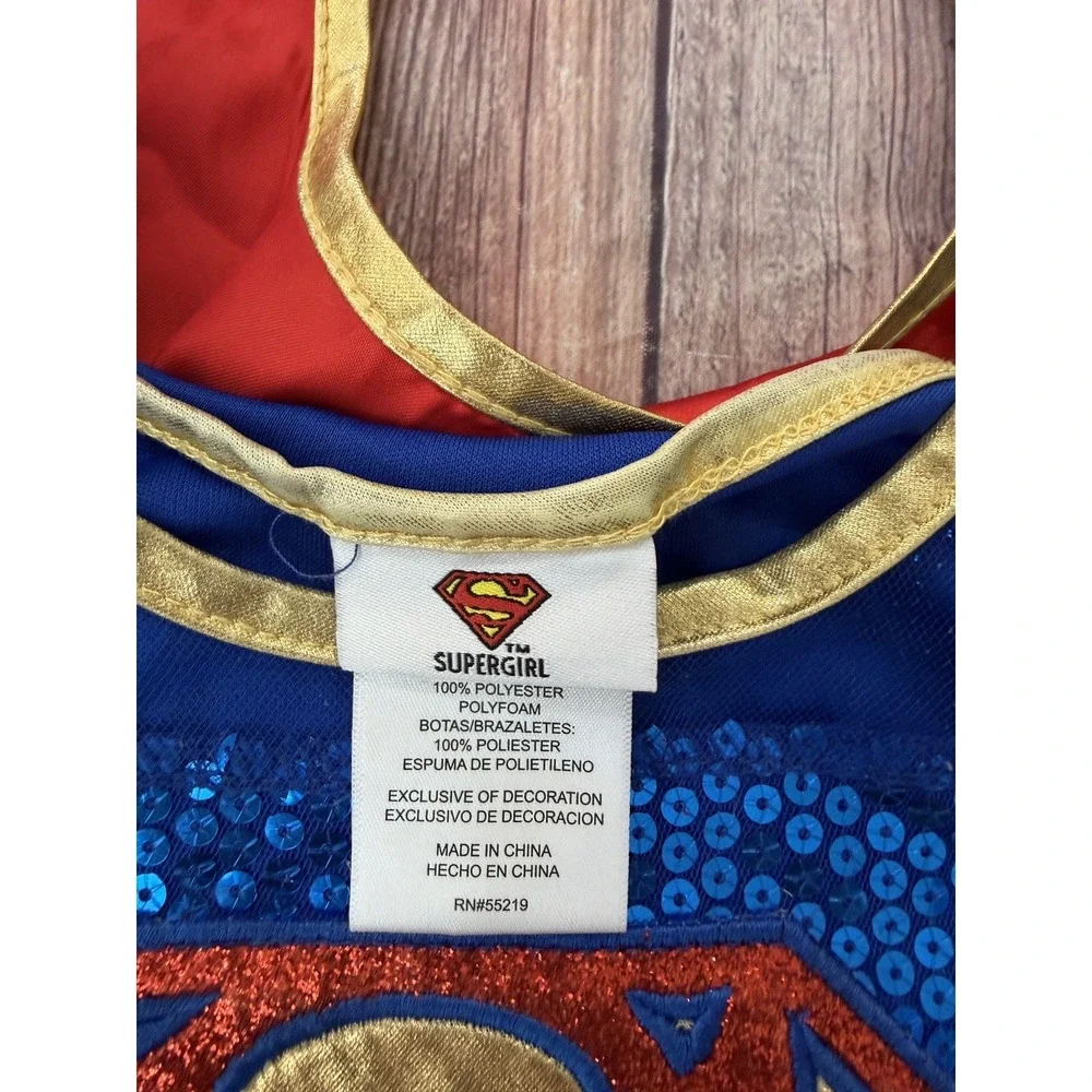 Super Girl Costume Kids Halloween Dress-up Complete Outfit Size Small